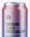 Matte Metallic Drink Can Mockup