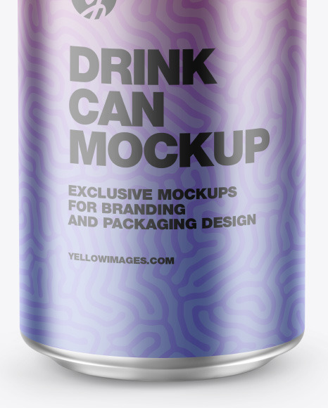 Matte Metallic Drink Can Mockup