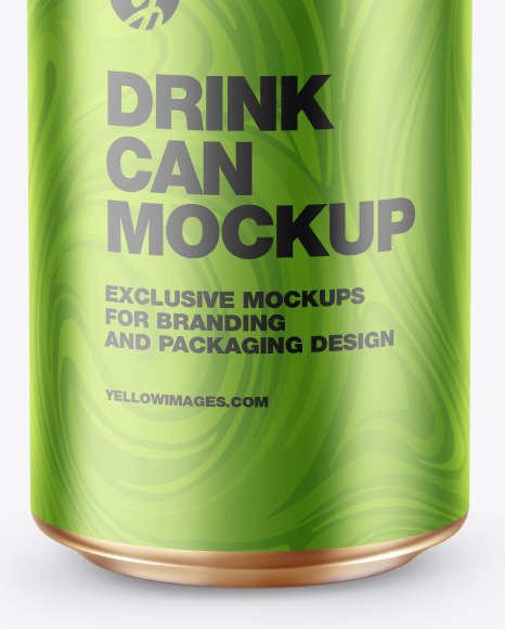 Matte Metallic Drink Can Mockup