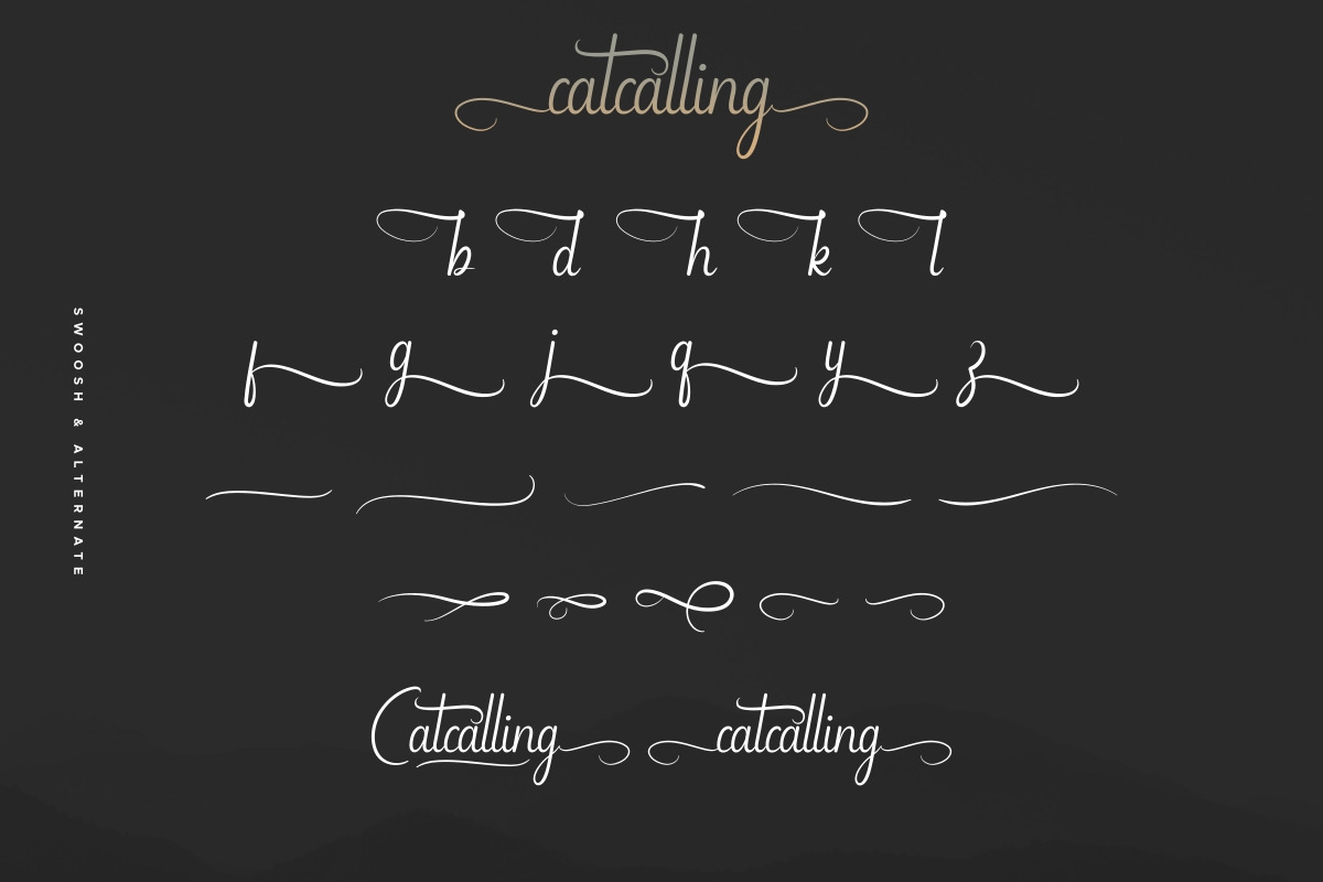 Catcalling Calligraphy Font