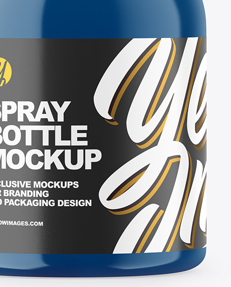 Glossy Plastic Spray Bottle Mockup