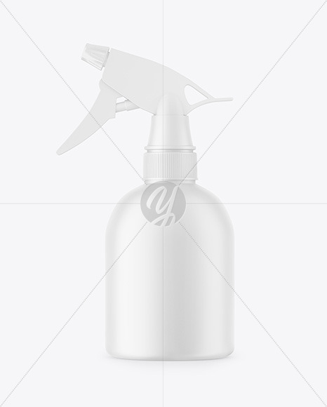 Matte Plastic Spray Bottle Mockup