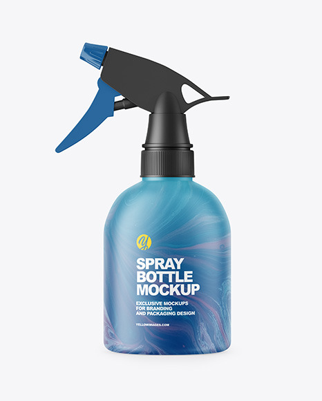 Matte Plastic Spray Bottle Mockup