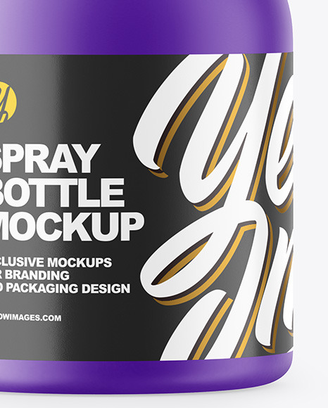 Matte Plastic Spray Bottle Mockup