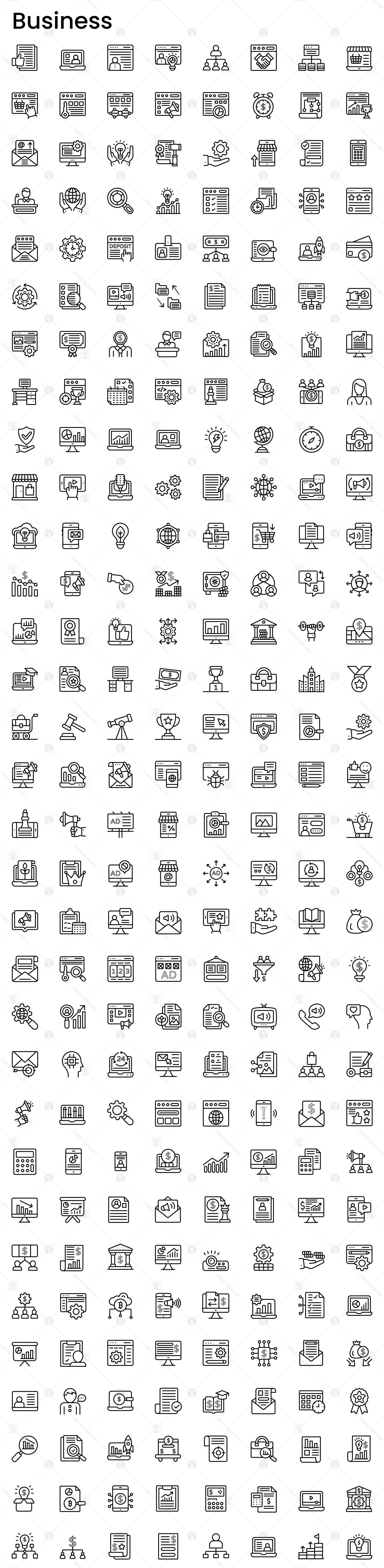 1400+ Collection of line icons set