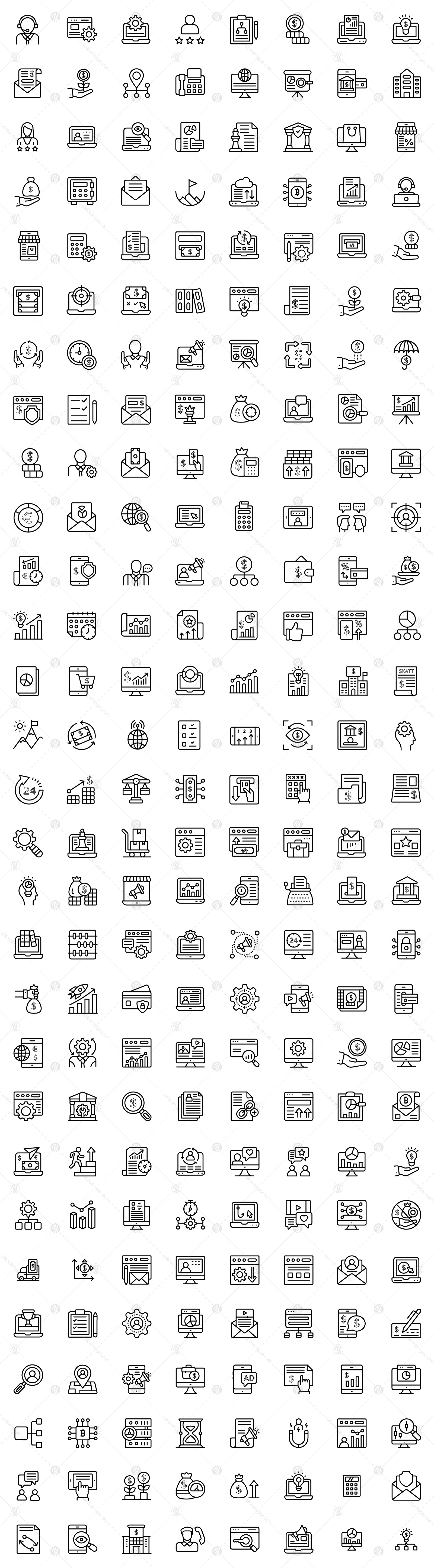 1400+ Collection of line icons set