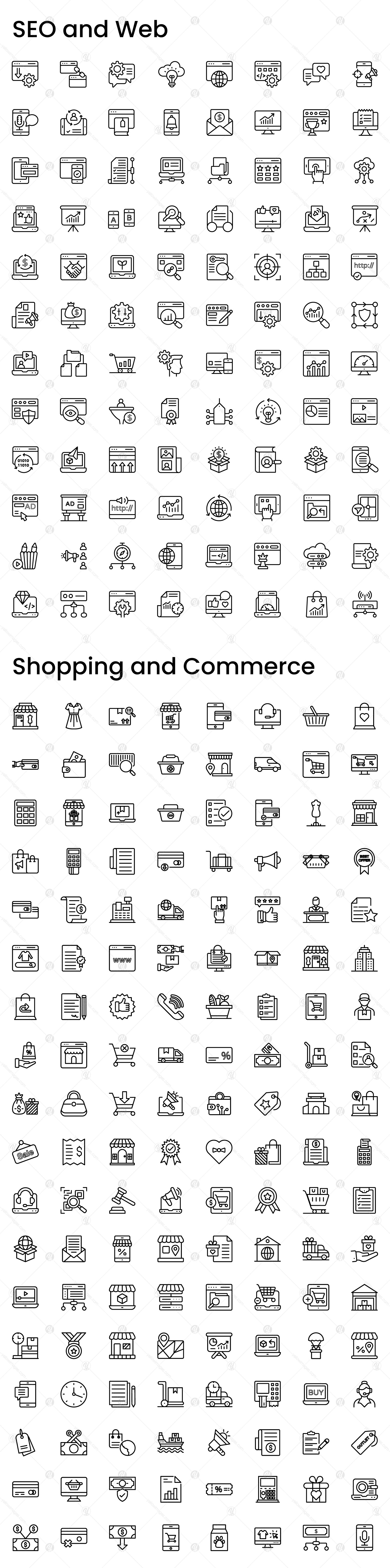 1400+ Collection of line icons set 1400+ Collection of line icons set