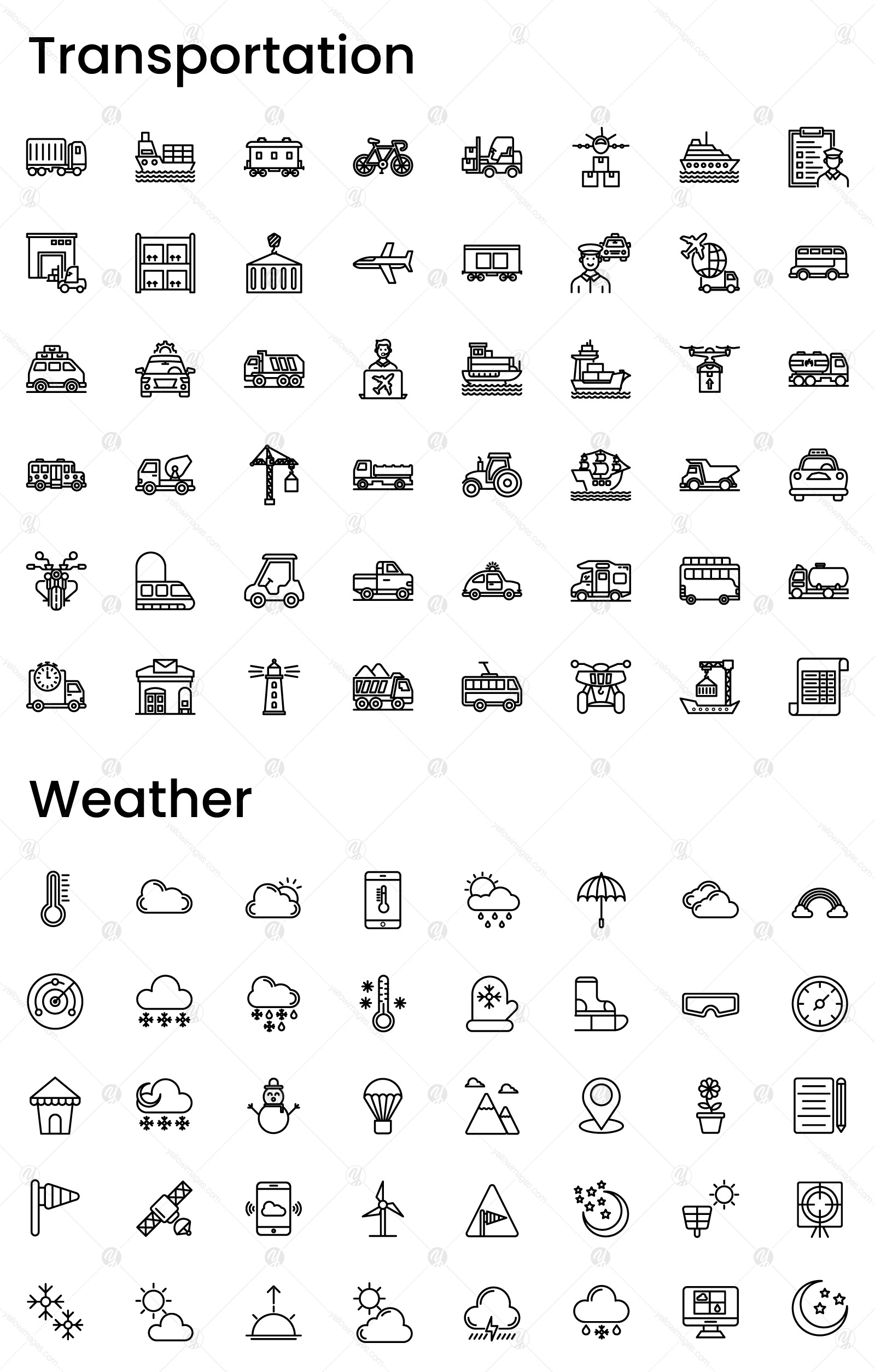 1400+ Collection of line icons set