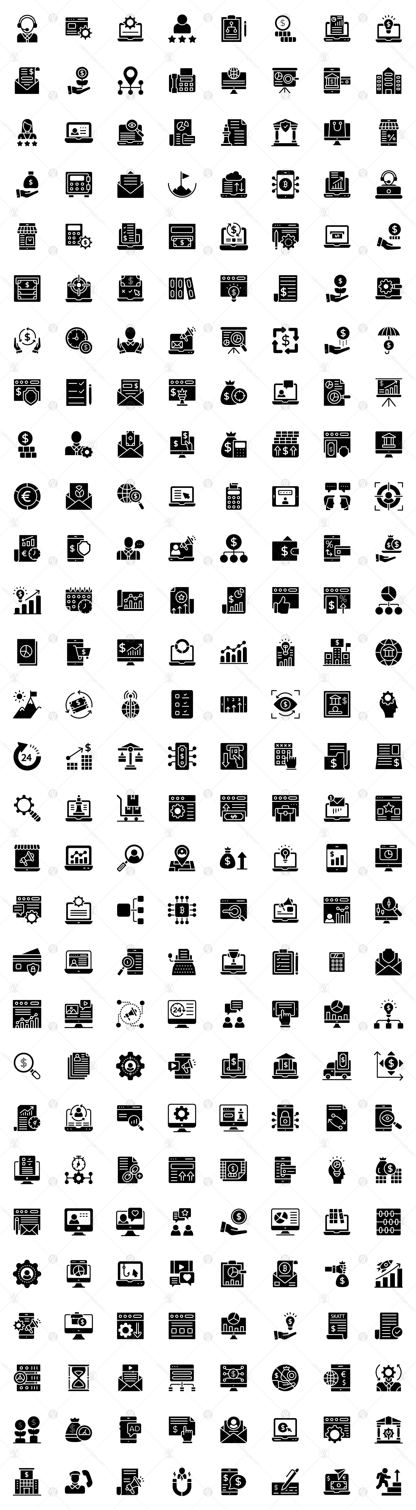 1400+ Collection of line icons set