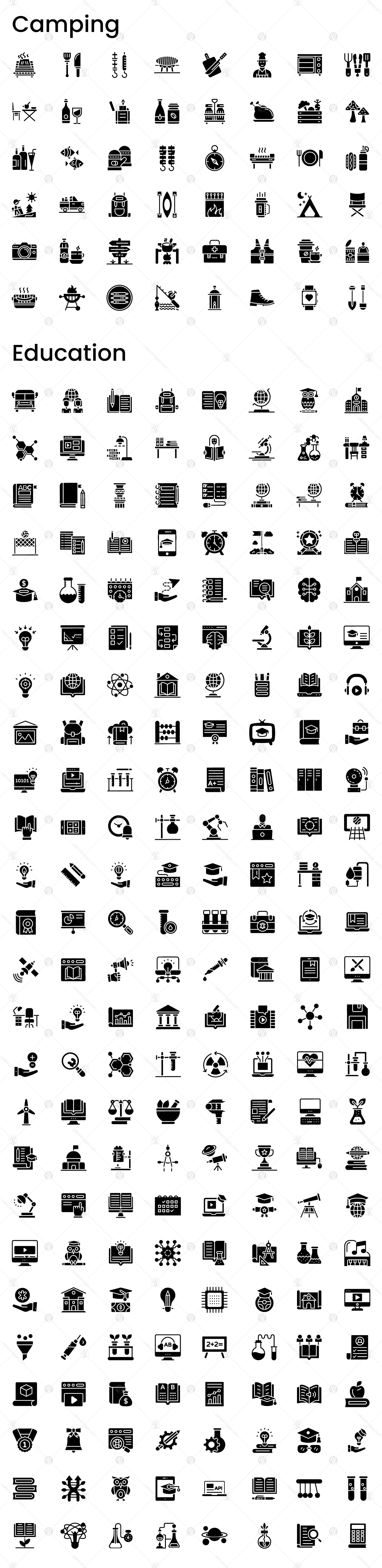 1400+ Collection of line icons set