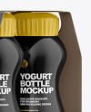 4x125ml Glossy Yogurt Pack Mockup