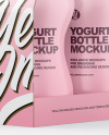 4x125ml Matte Yogurt Pack Mockup