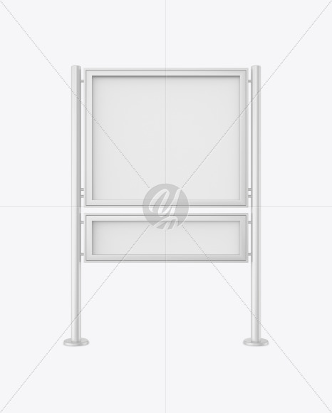 Double Framed Advertising Board Mockup