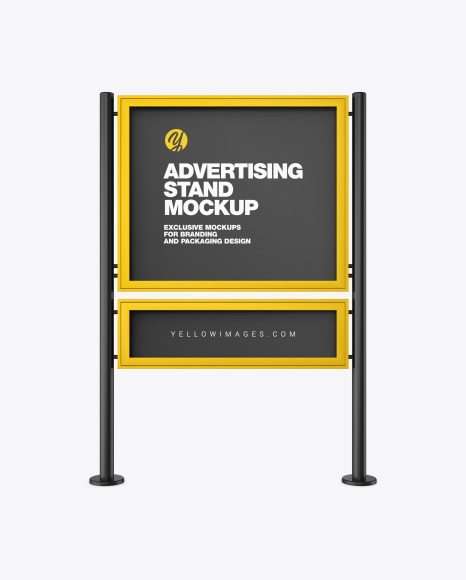 Double Framed Advertising Board Mockup