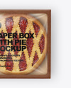 Paper Box With Pie Mockup