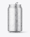 Metallic Aluminium Can with Condensation Mockup