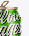 Metallic Aluminium Can with Condensation Mockup