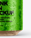 Metallic Aluminium Can with Condensation Mockup