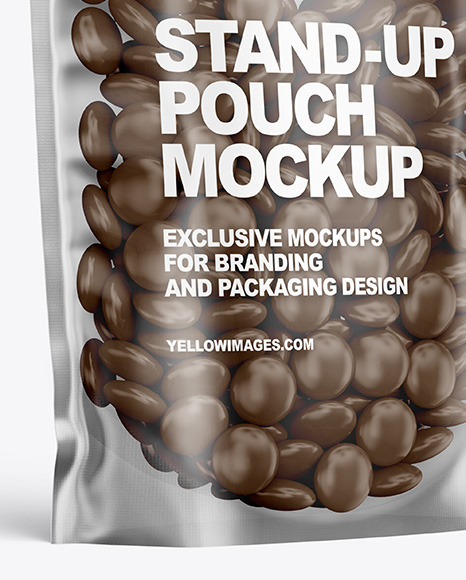 Frosted Plastic Pouch w/ Dragee Mockup