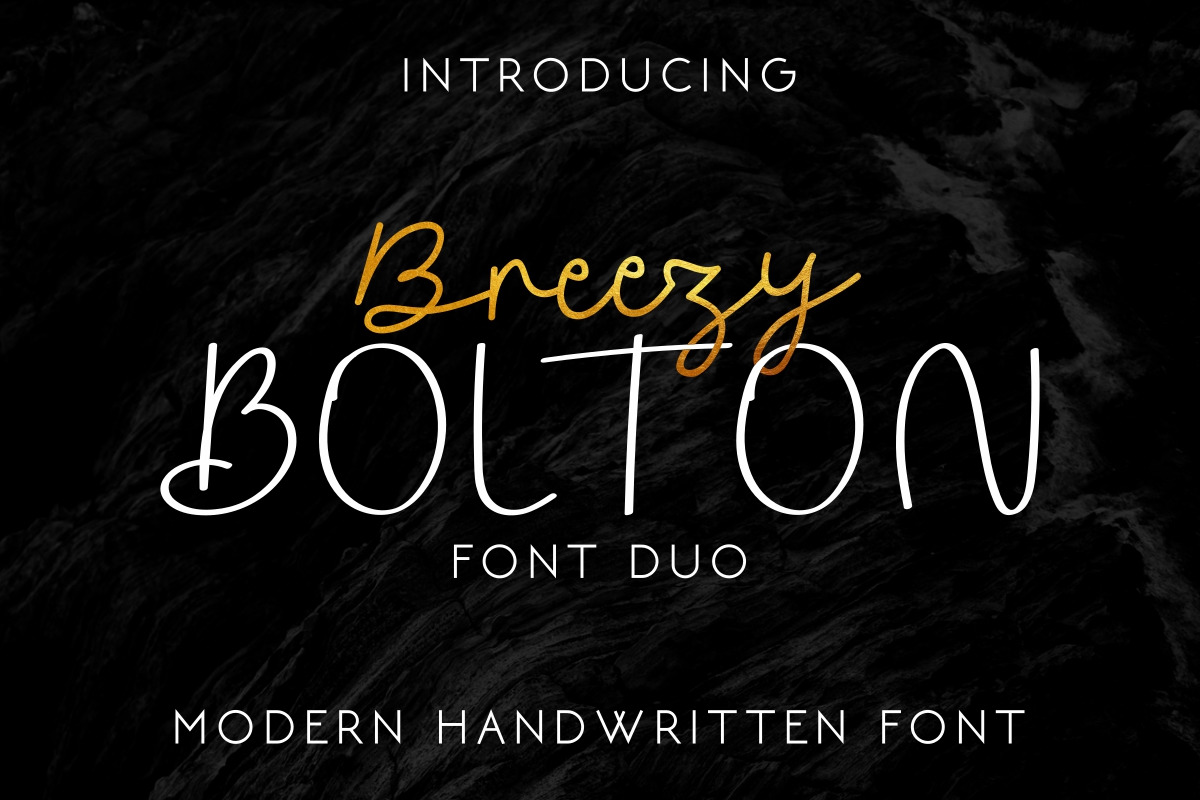 Breezy Bolton Font Duo Breezy Bolton Font Duo