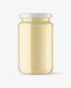 Clear Glass Jar with Creamed Honey Mockup