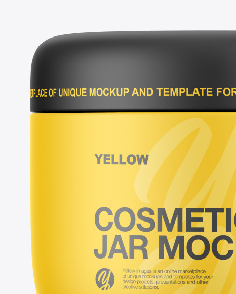 Matte Cosmetic Jar Mockup