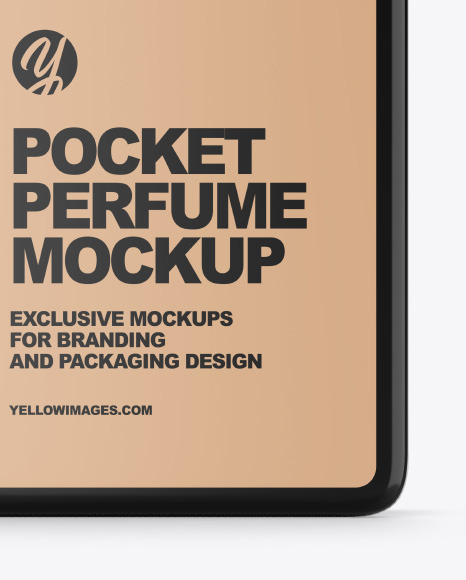 Pocket Perfume With Kraft Box Mockup