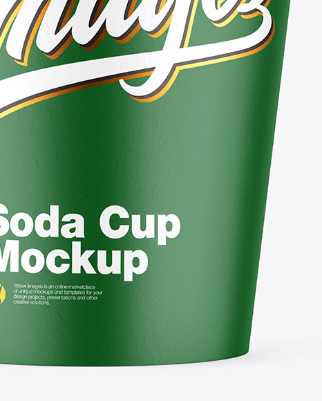 Paper Soda Cup w/ Splash Mockup