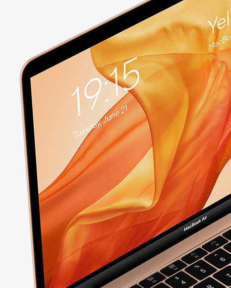 MacBook Air Gold Mockup