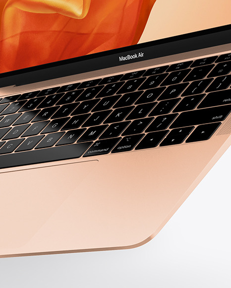 MacBook Air Gold Mockup