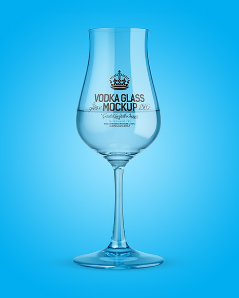 Vodka Snifter Glass Mockup