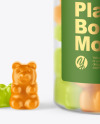 Frosted Bottle with Gummies Mockup