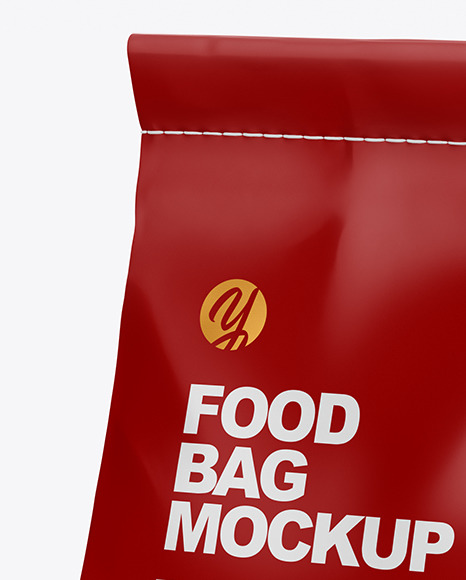 Glossy Food Bag Mockup