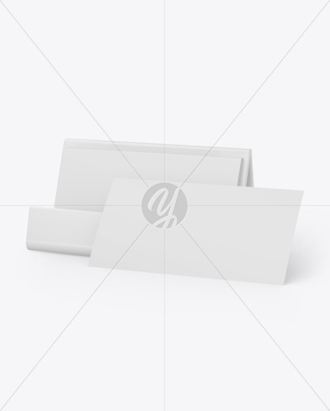 Business Cards w/ Matte Holder Mockup