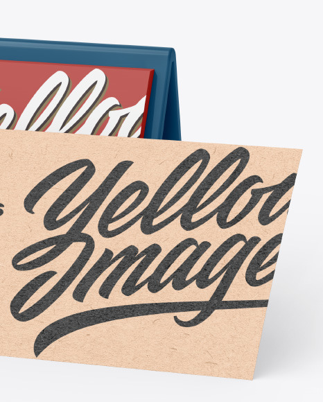 Business Cards w/ Matte Holder Mockup