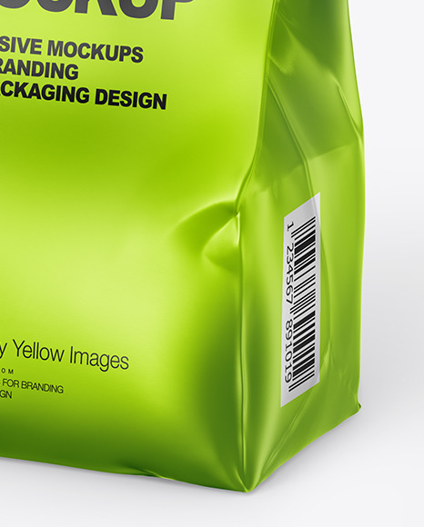 Metallic Food Bag Mockup