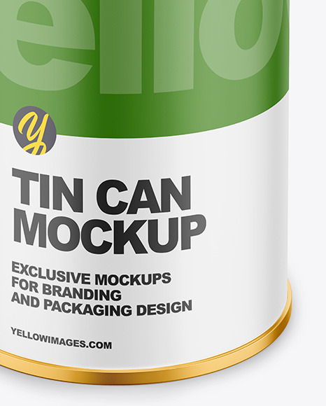 Tin Can w/ Matte Finish Mockup