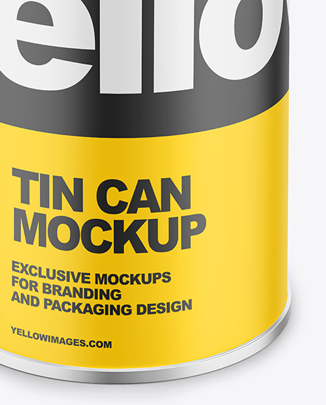 Tin Can w/ Matte Finish Mockup