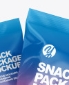 Two Glossy Snack Package Mockup