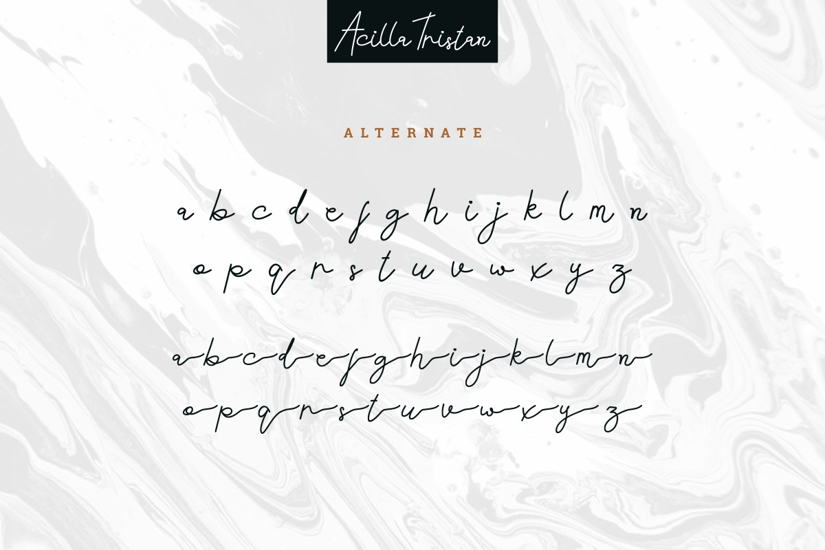 Acilla Tristan Handwriting Font