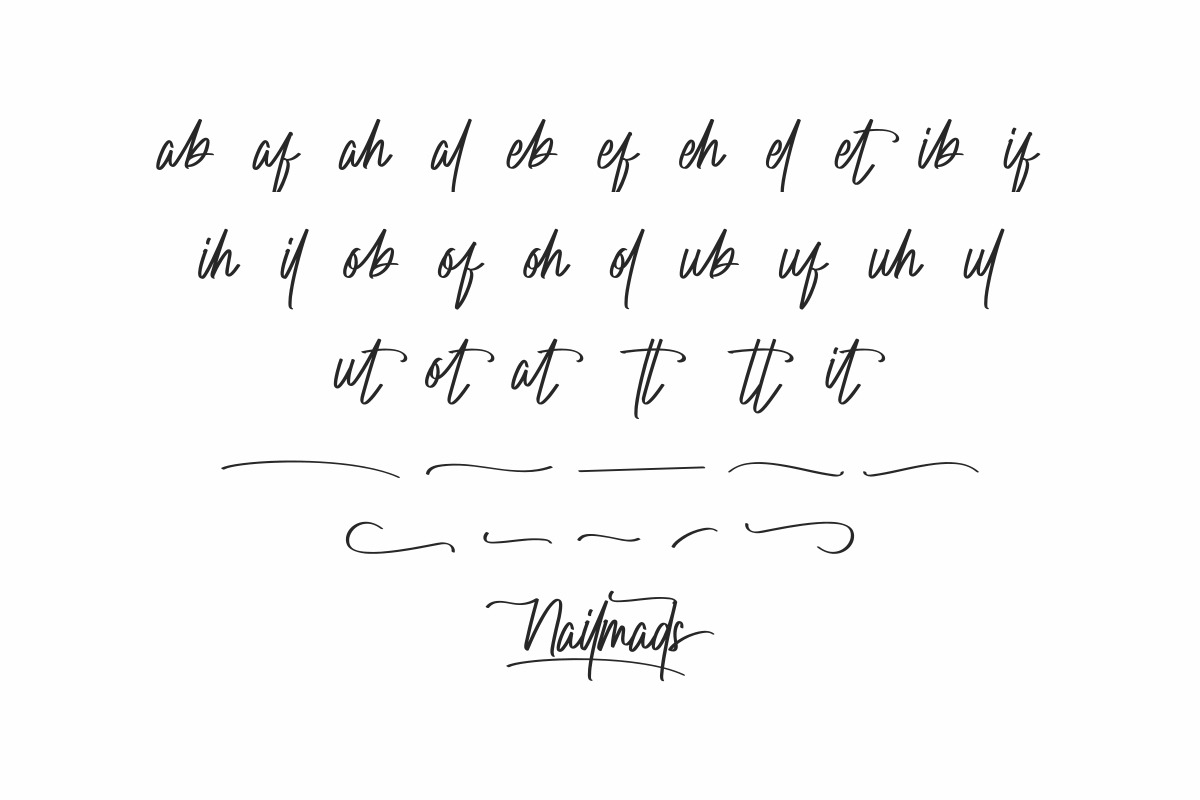 Nailmads Script Font Nailmads Script Font