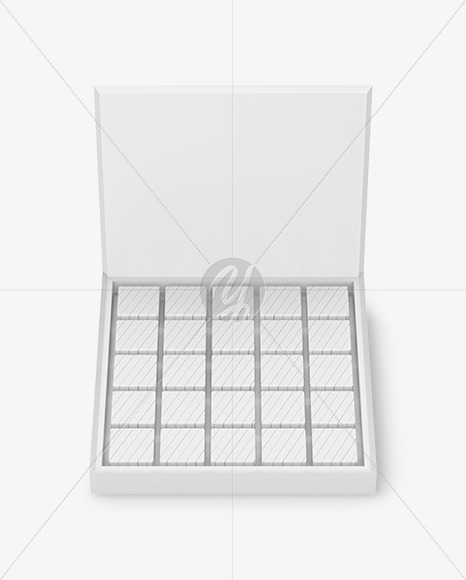 Box of Chocolate Sweets Mockup