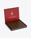 Box of Chocolate Sweets Mockup