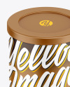 Coffee Tin Can with Matte Finish Mockup