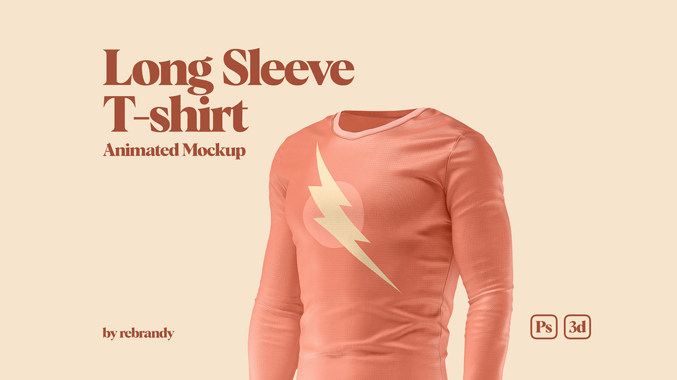 Long Sleeve T-shirt Animated Mockup Long Sleeve T-shirt Animated Mockup