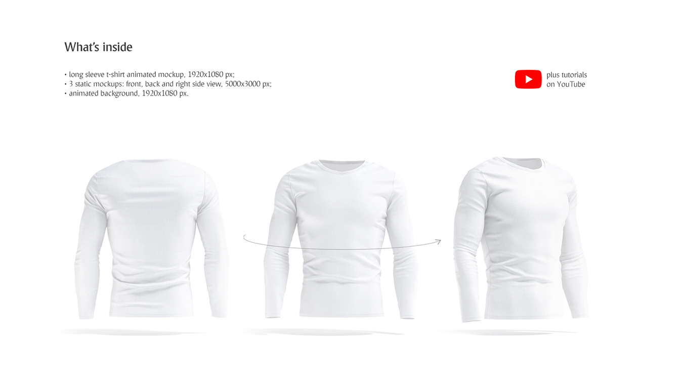 Long Sleeve T-shirt Animated Mockup Long Sleeve T-shirt Animated Mockup