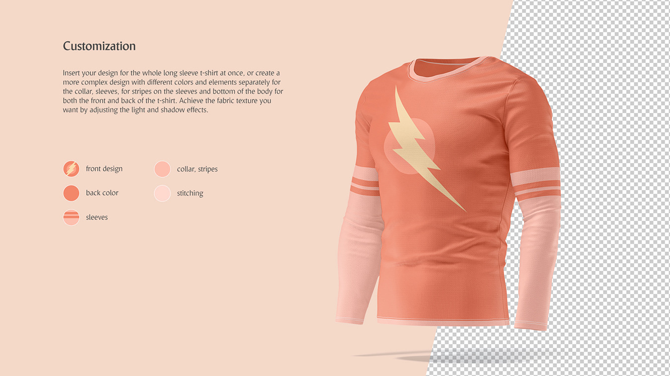 Long Sleeve T-shirt Animated Mockup