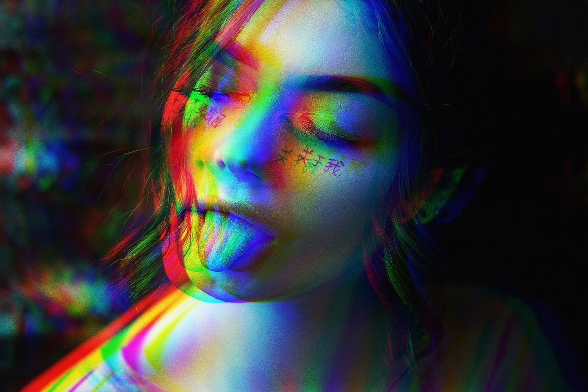 Anaglyph VHS Photo Effect