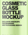 Cosmetic Glass Bottle Mockup