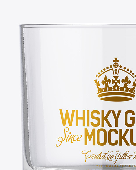 Clear Whisky Tumbler Glass Mockup